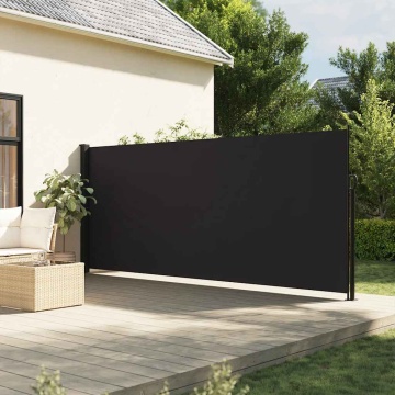 Copertina laterală retractabilă, negru, 180x500 cm - Img 1