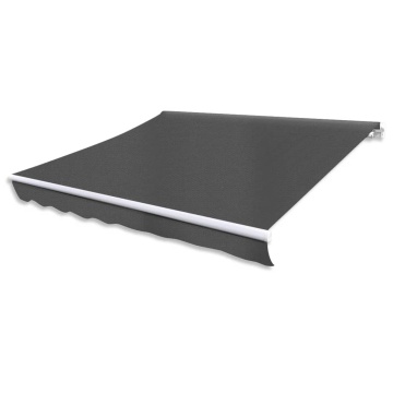 Copertină reglabilă cu acționare manuală, 300 cm, antracit - Img 1