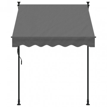 Copertină retractabilă, antracit, 150x150 cm, țesătură și oțel - Img 3