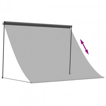 Copertină retractabilă, antracit, 250x150 cm, țesătură și oțel - Img 5