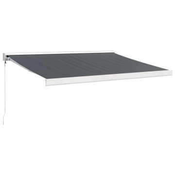 Copertină retractabilă, antracit, 3x2,5 m, textil și aluminiu - Img 2