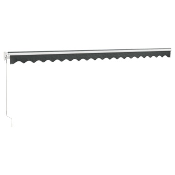 Copertină retractabilă, antracit, 5x3 m, textil și aluminiu - Img 5