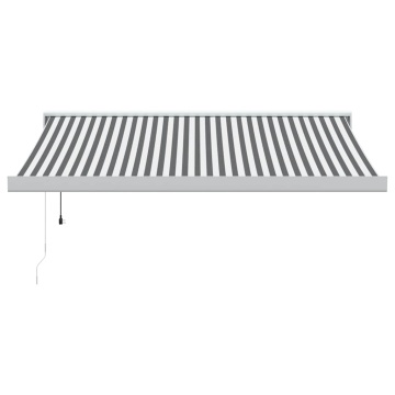 Copertină retractabilă antracit/alb, 3x2,5 m, textil/aluminiu - Img 3