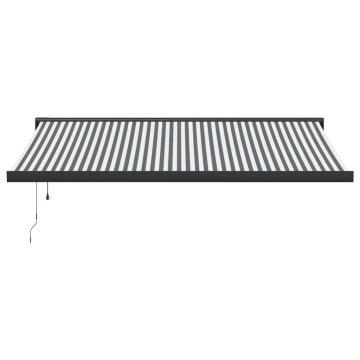 Copertină retractabilă antracit/alb, 4x3 m, textil/aluminiu - Img 3
