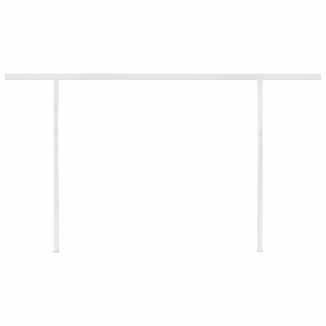 Copertină retractabilă automat cu stâlpi, portocaliu&maro 4x3 m - Img 6