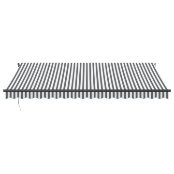Copertină retractabilă automat LED-uri antracit/alb 450x350 cm - Img 4