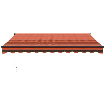 Copertină retractabilă automată, portocaliu și maro, 3,5x2,5 m - Img 3