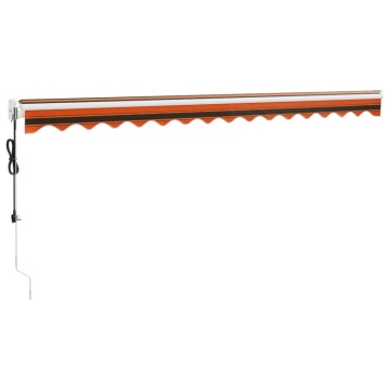 Copertina retractabilă automată, portocaliu și maro, 4x3 m - Img 5