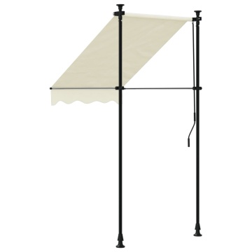 Copertină retractabilă, crem, 100x150 cm, țesătură și oțel - Img 8