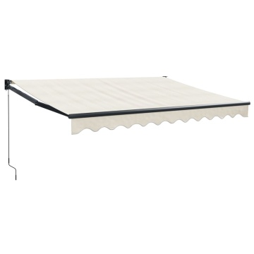 Copertină retractabilă, crem, 3x2,5 m, textil și aluminiu - Img 2