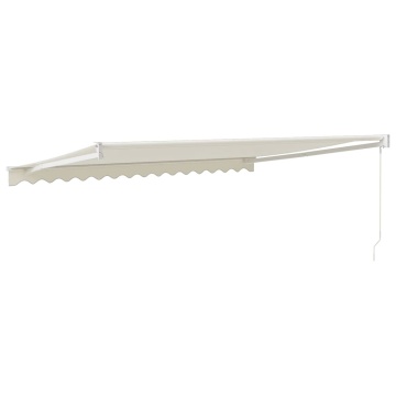 Copertină retractabilă, crem, 4x3 m, textil și aluminiu - Img 8
