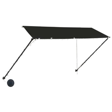 Copertină retractabilă cu LED, antracit, 300 x 150 cm - Img 3