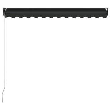 Copertină retractabilă manual cu LED, antracit, 350 x 250 cm - Img 8