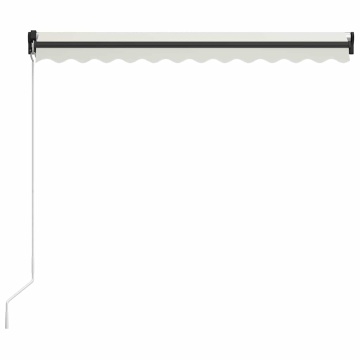 Copertină retractabilă manual cu LED, crem, 300 x 250 cm - Img 4