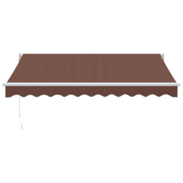 Copertină retractabilă manual, maro, 300x250 cm - Img 3