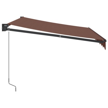Copertină retractabilă manual, maro, 300x250 cm - Img 4