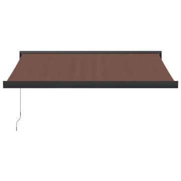 Copertină retractabilă manual, maro, 350x250 cm - Img 3