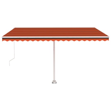 Copertină retractabilă manual, portocaliu și maro, 400x300 cm - Img 8