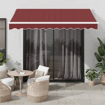 Copertina retractabilă manual, vișiniu, 300x250 cm - Img 1
