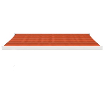 Copertină retractabilă portocaliu/maro 3x2,5 m, textil/aluminiu - Img 3