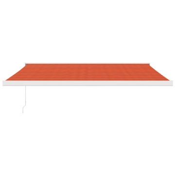 Copertină retractabilă portocaliu/maro 4,5x3 m, textil/aluminiu - Img 3