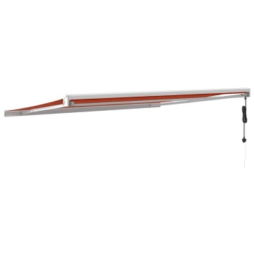 Copertină retractabilă portocaliu/maro 4x3 m, textil/aluminiu - Img 8