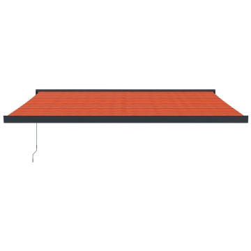 Copertină retractabilă portocaliu/maro 4x3 m, textil/aluminiu - Img 3