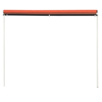 Copertină retractabilă, portocaliu și maro, 200 x 150 cm - Img 3