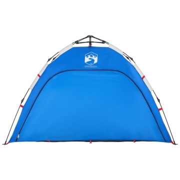 Cort camping 2 persoane albastru azur impermeabil setare rapidă - Img 5
