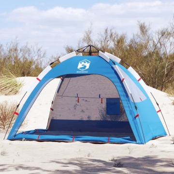 Cort camping 2 persoane albastru azur impermeabil setare rapidă - Img 1