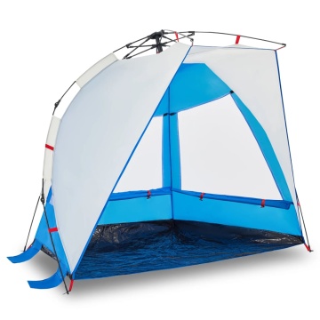 Cort camping 2 persoane albastru azur impermeabil setare rapidă - Img 2