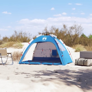 Cort camping 2 persoane albastru azur impermeabil setare rapidă - Img 3