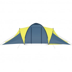 Cort camping, 6 persoane, albastru și galben - Img 5
