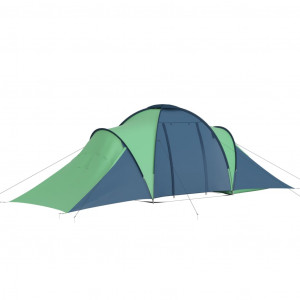 Cort camping, 6 persoane, albastru și verde - Img 8