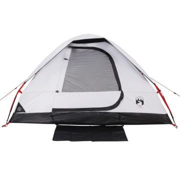 Cort camping cupolă 2 persoane alb, țesătură opacă, impermeabil - Img 6