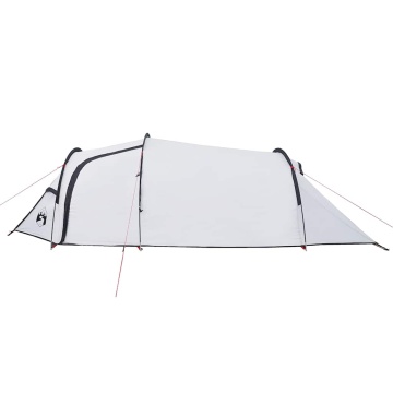 Cort camping tunel 3 persoane, alb, țesătură opacă, impermeabil - Img 7