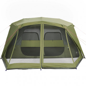 Cort de camping 10 pers. verde, impermeabil, configurare rapidă - Img 6