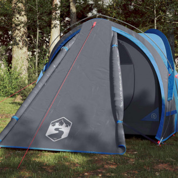 Cort de camping 2 persoane albastru, 320x140x120 cm, tafta 185T - Img 1