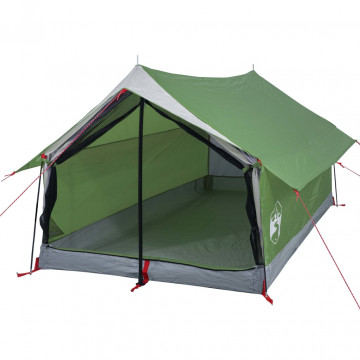 Cort de camping 2 persoane, verde, 193x122x96 cm, tafta 185T - Img 4