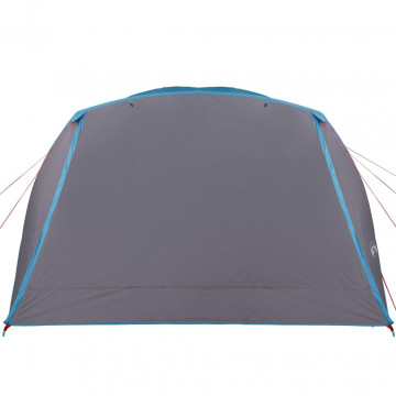 Cort de camping 4 persoane albastru, 350x280x155 cm, tafta 190T - Img 5