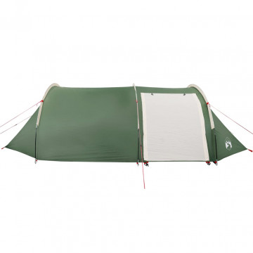 Cort de camping 4 persoane, verde, 405x170x106 cm, tafta 185T - Img 6