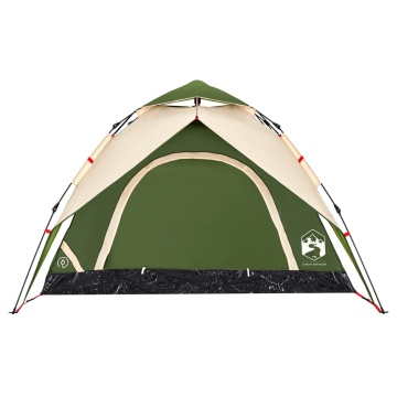 Cort de camping cupolă 3 persoane, setare rapidă, verde - Img 5