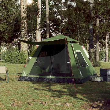 Cort de camping cupolă 5 persoane, setare rapidă, verde - Img 3