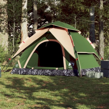 Cort de camping cupolă 5 persoane, setare rapidă, verde - Img 1