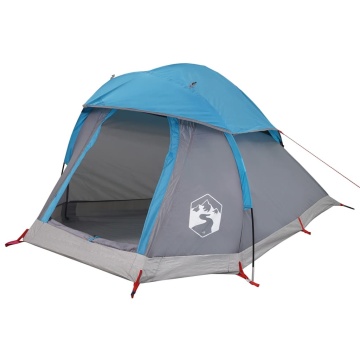 Cort de camping cupolă pentru 1 persoană, albastru, impermeabil - Img 4