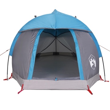 Cort de camping cupolă pentru 1 persoană, albastru, impermeabil - Img 6