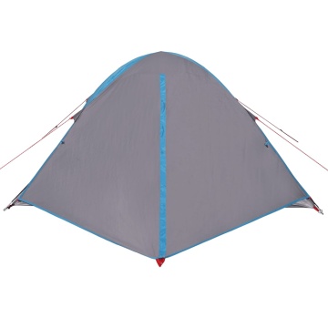 Cort de camping cupolă pentru 2 persoane, albastru, impermeabil - Img 5