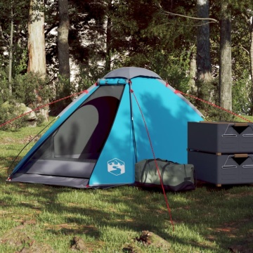 Cort de camping cupolă pentru 2 persoane, albastru, impermeabil - Img 1