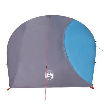 Cort de camping cupolă pentru 4 persoane, albastru, impermeabil - Img 8