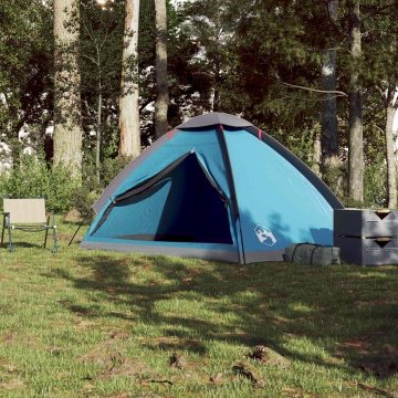 Cort de camping cupolă pentru 4 persoane, albastru, impermeabil - Img 4